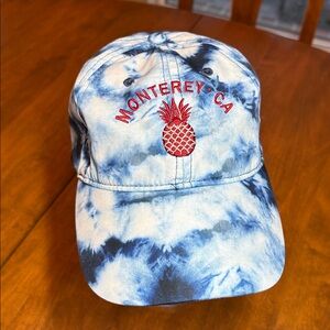 Lucky 7 Blue and White Tie-Dyed Monterey, CA Baseball Style Cap